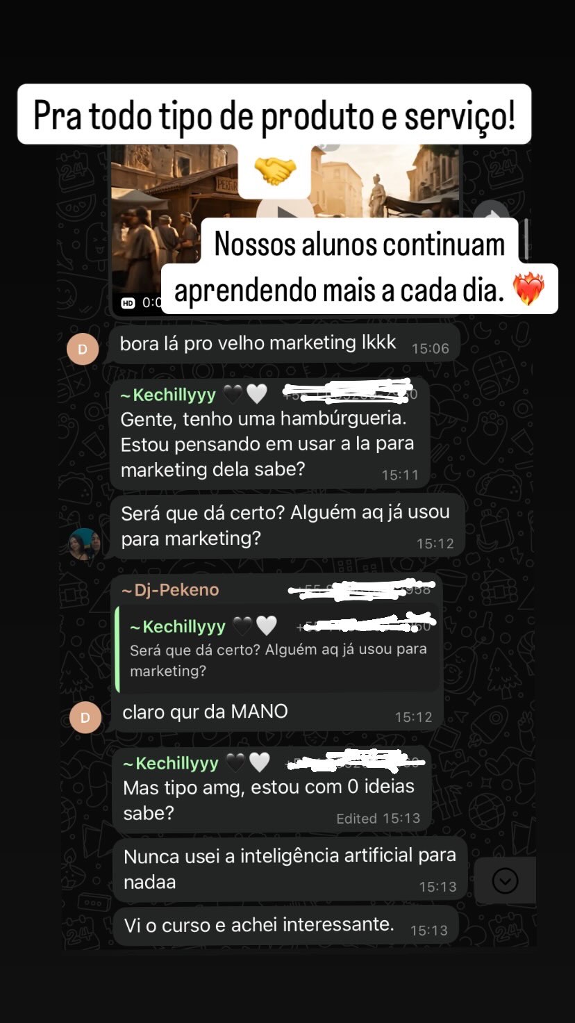 Conversa sobre usar IA para marketing